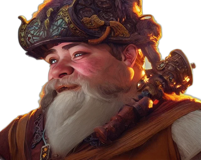 face, hat, crown, staff, fantasy art, photorealistic, concept art, oil painting transparent PNG cut-out