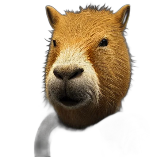 animal, staff, face, hair, photorealistic, 3d render, concept art, fantasy art transparent PNG cut-out