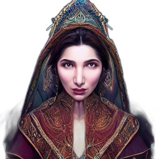 face, jewelry, crown, staff transparent PNG cut-out