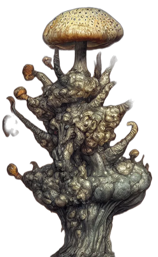 crown, dragon, tree, creature transparent PNG cut-out