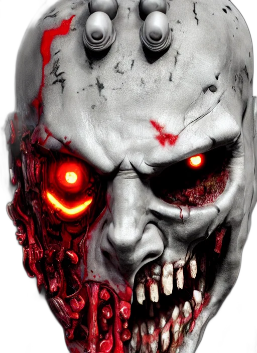 mask, face, concept art, 3d render transparent PNG cut-out