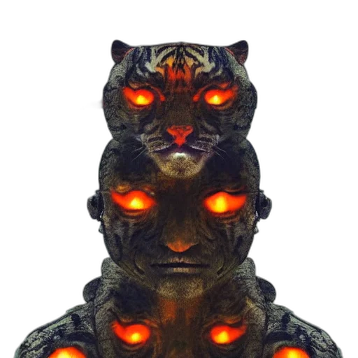 mask, robot, face, creature, 3d render, concept art, cyberpunk, pixel art transparent PNG cut-out