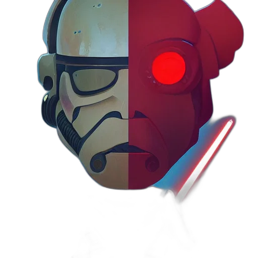 robot, mask, weapon, face transparent PNG cut-out