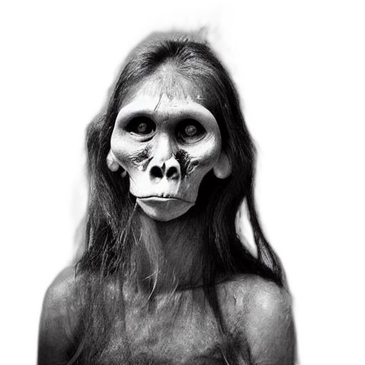 mask, face, creature, animal, photorealistic, concept art, 3d render, pencil sketch transparent PNG cut-out
