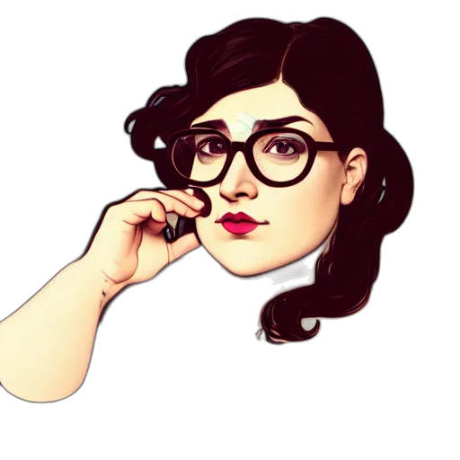 face, cartoon, pixel art, comic book art transparent PNG cut-out
