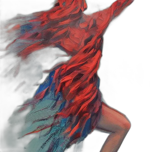 hair, dress, creature, mask, concept art, fantasy art, watercolor, photorealistic transparent PNG cut-out