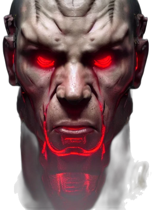 face, mask, robot, creature transparent PNG cut-out