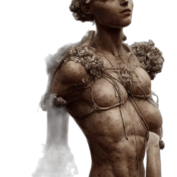dress, jewelry, face, concept art, fantasy art, photorealistic, 3d render, portrait transparent PNG cut-out