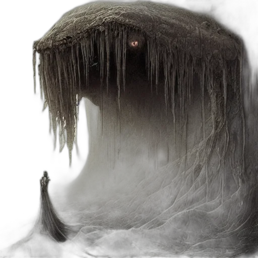hair, creature, hat, mask, concept art, photorealistic, fantasy art, 3d render transparent PNG cut-out