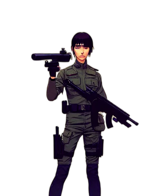 weapon, staff, jacket, concept art transparent PNG cut-out