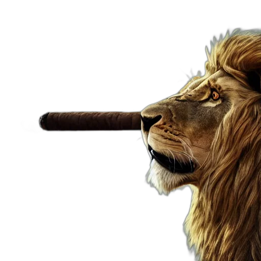 animal, staff, crown, photorealistic transparent PNG cut-out