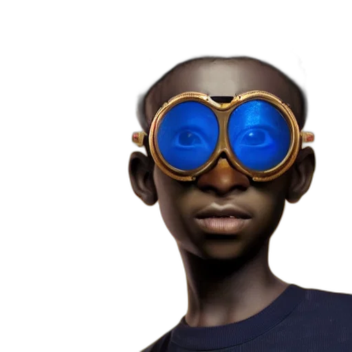 mask, face, robot, 3d render, concept art, photorealistic, cartoon, blue transparent PNG cut-out