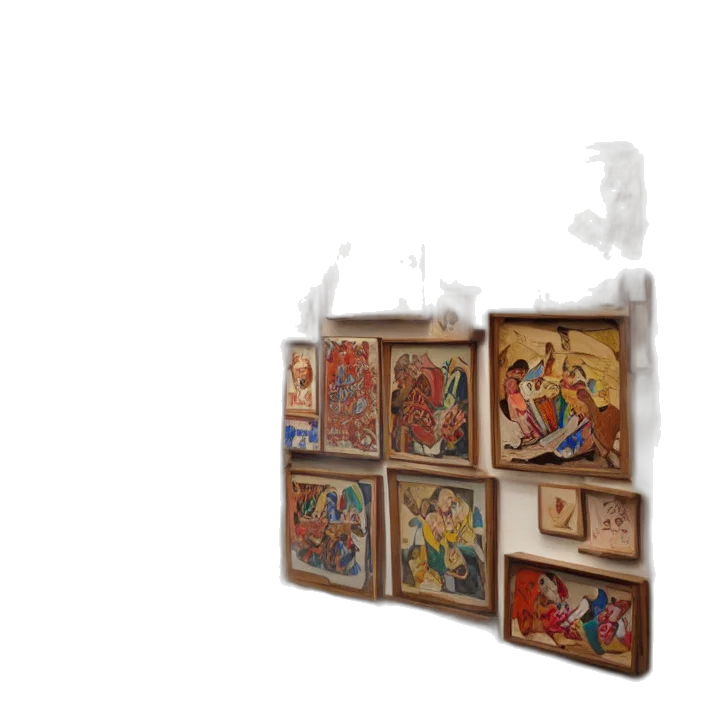 furniture, concept art, 3d render, fire transparent PNG cut-out