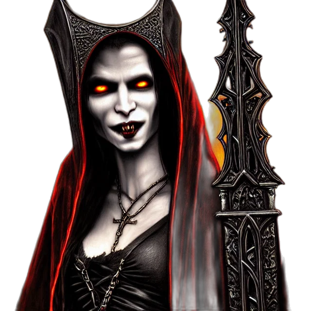 mask, dress, jewelry, staff, fantasy art, concept art, comic book art, 3d render transparent PNG cut-out