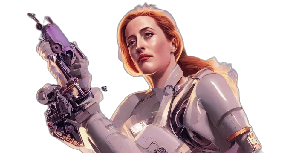 robot, weapon, concept art, comic book art transparent PNG cut-out