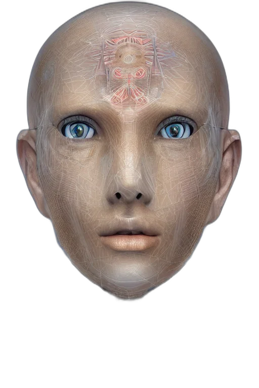 mask, face, robot, creature transparent PNG cut-out