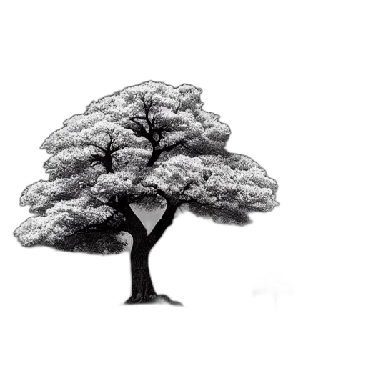 tree, crown, animal, umbrella, photorealistic, pencil sketch, 3d render, concept art transparent PNG cut-out