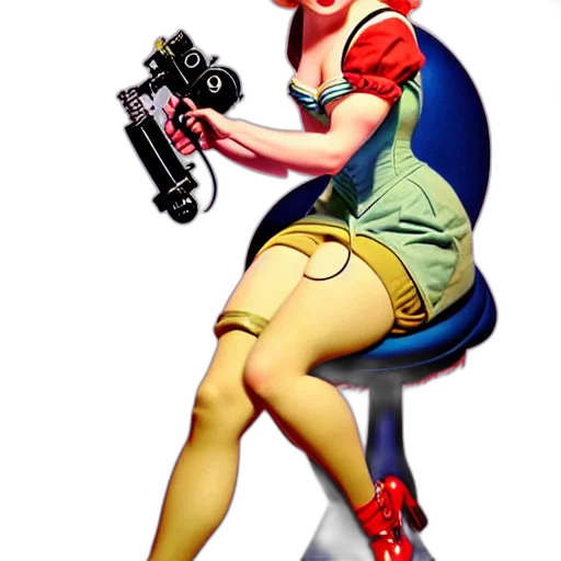 weapon, robot, dress, staff transparent PNG cut-out