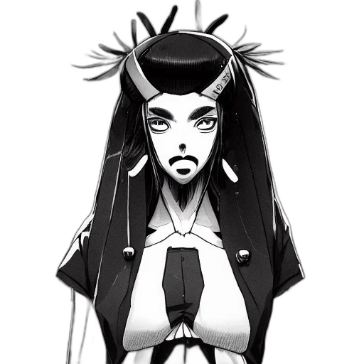 staff, concept art, fantasy art, anime, cartoon, monochrome, dark, symmetrical transparent PNG cut-out