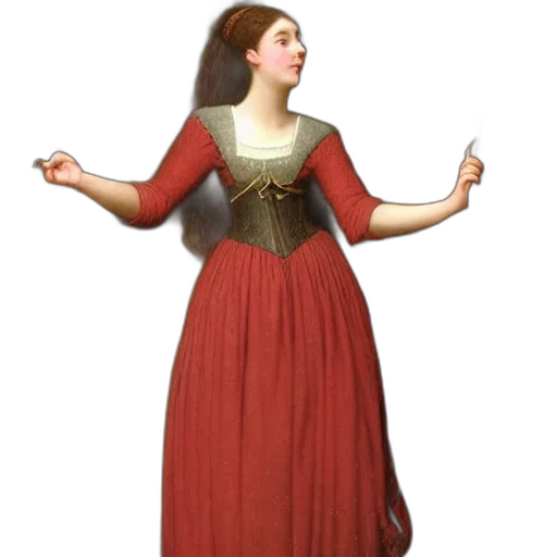 dress, jewelry, staff, crown transparent PNG cut-out