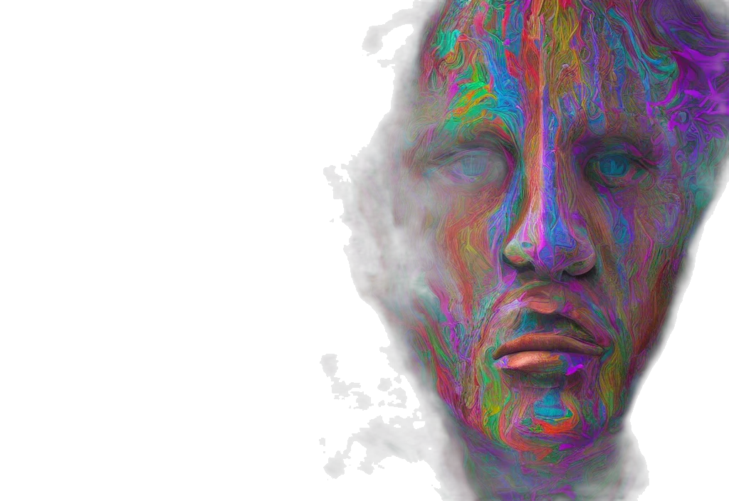 face, mask, photorealistic, 3d render transparent PNG cut-out