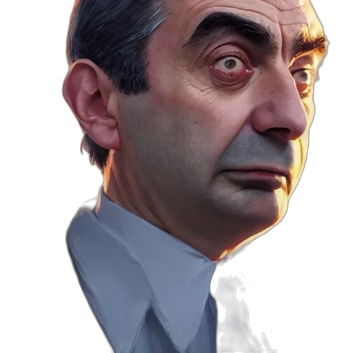 face, staff, animal, concept art, photorealistic, cartoon, 3d render, highly transparent PNG cut-out