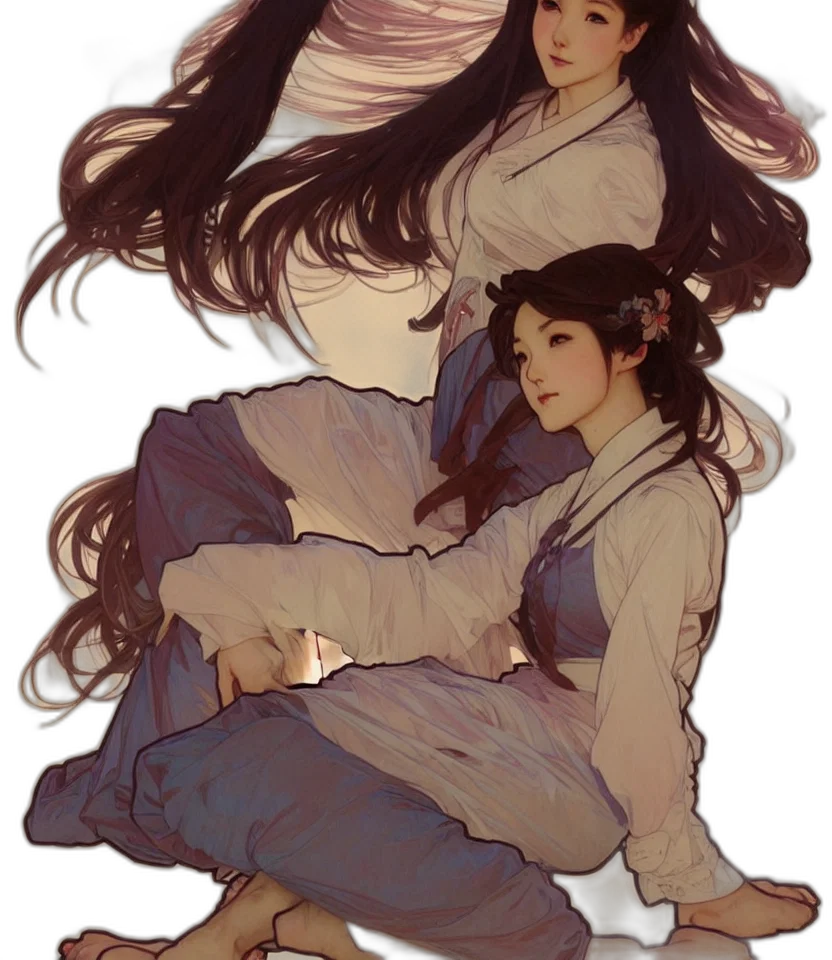 dress, creature, crown, hair transparent PNG cut-out