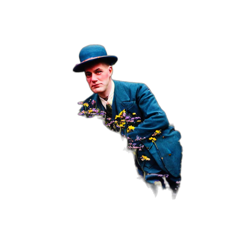 hat, umbrella, staff, jacket transparent PNG cut-out