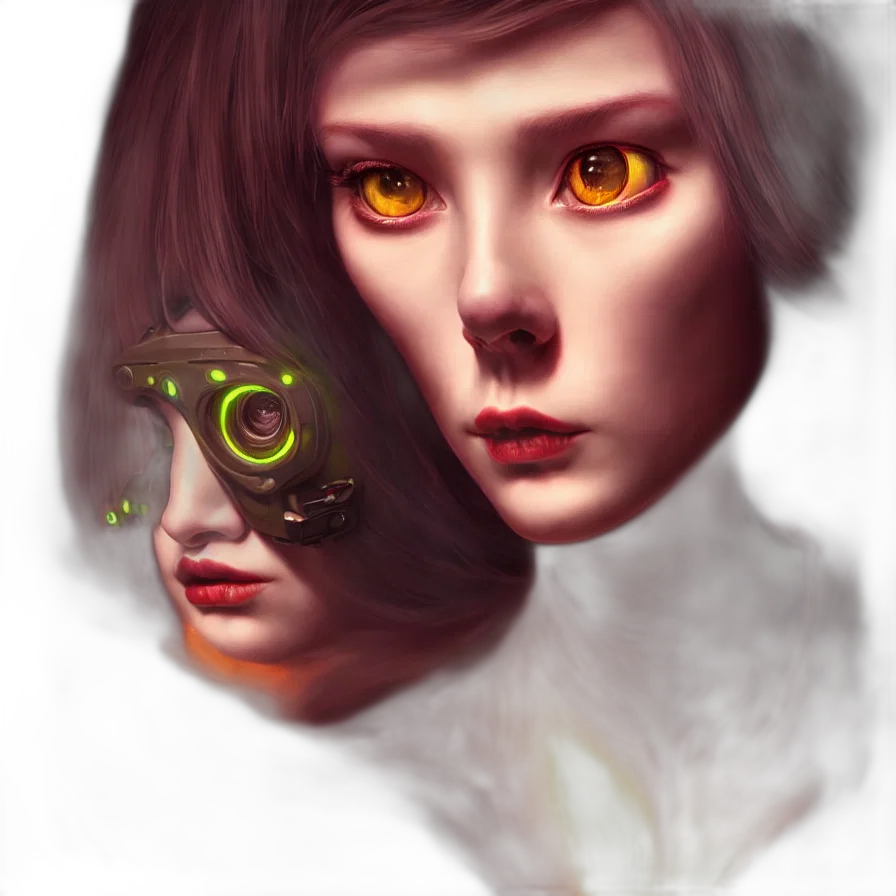 face, mask, robot, fantasy art transparent PNG cut-out