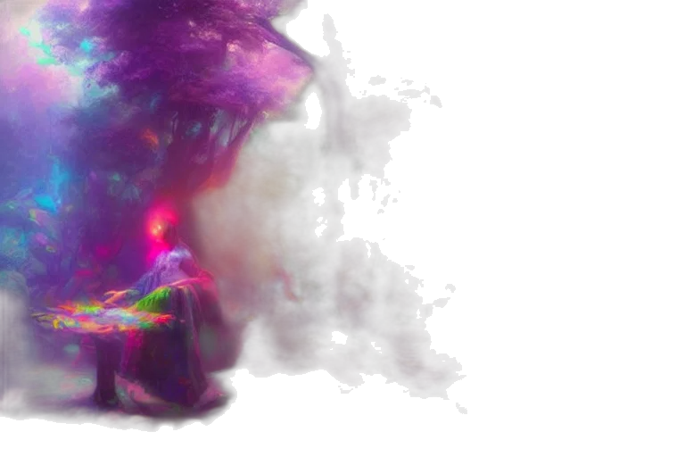 dragon, creature, hair, mask, concept art, 3d render, vaporwave, fantasy art transparent PNG cut-out