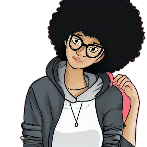 jacket, hair, staff, dress transparent PNG cut-out