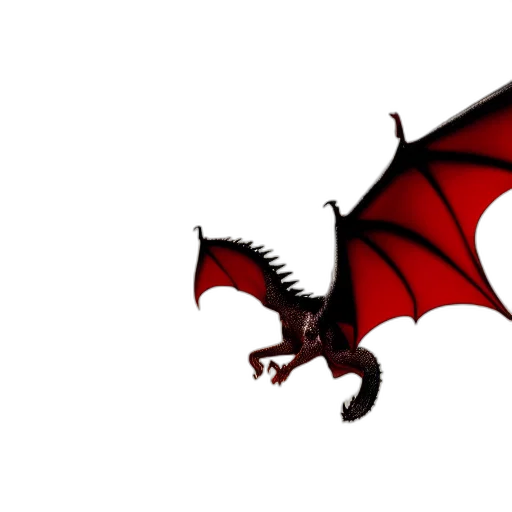 dragon, staff, creature, animal, 3d render, concept art, fantasy art, pixel art transparent PNG cut-out