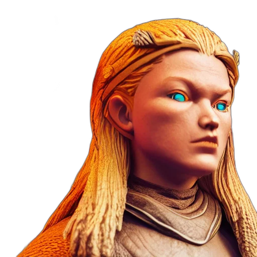 face, staff, hair, dragon transparent PNG cut-out