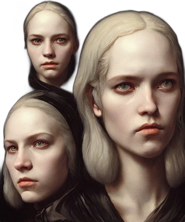 face, hair, fantasy art, photorealistic transparent PNG cut-out