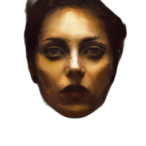 face, mask, crown, hat, photorealistic, oil painting, concept art, watercolor transparent PNG cut-out