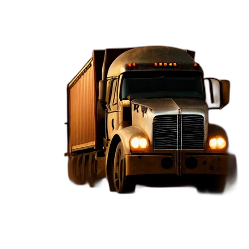 furniture, 3d render, photorealistic, concept art, ups, feeder, tractor, trailer transparent PNG cut-out