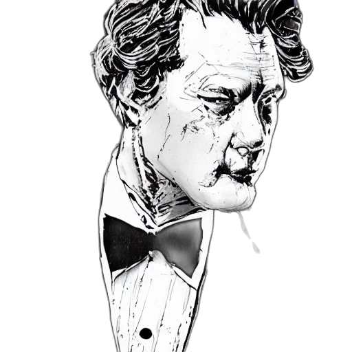 face, cartoon, comic book art, concept art transparent PNG cut-out