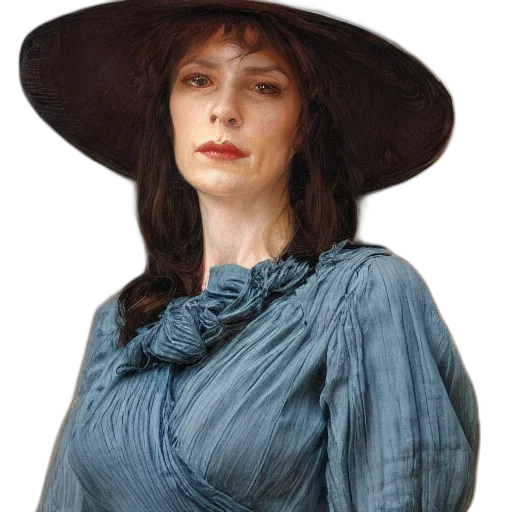 hat, dress, staff, face transparent PNG cut-out