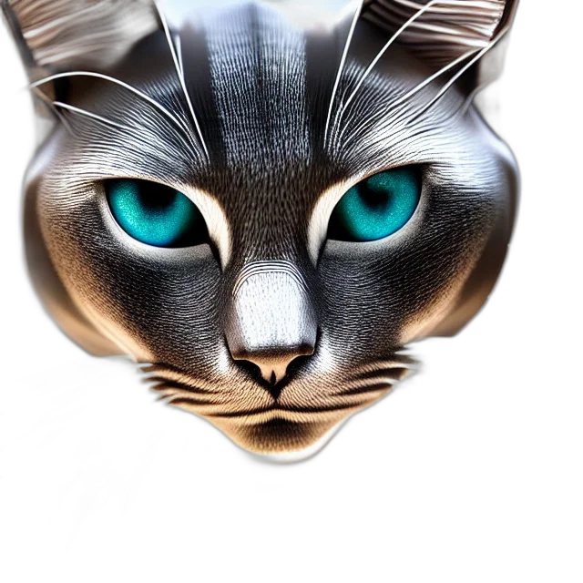 jewelry, animal, mask, photorealistic, 3d render, fantasy art, concept art, chrome transparent PNG cut-out