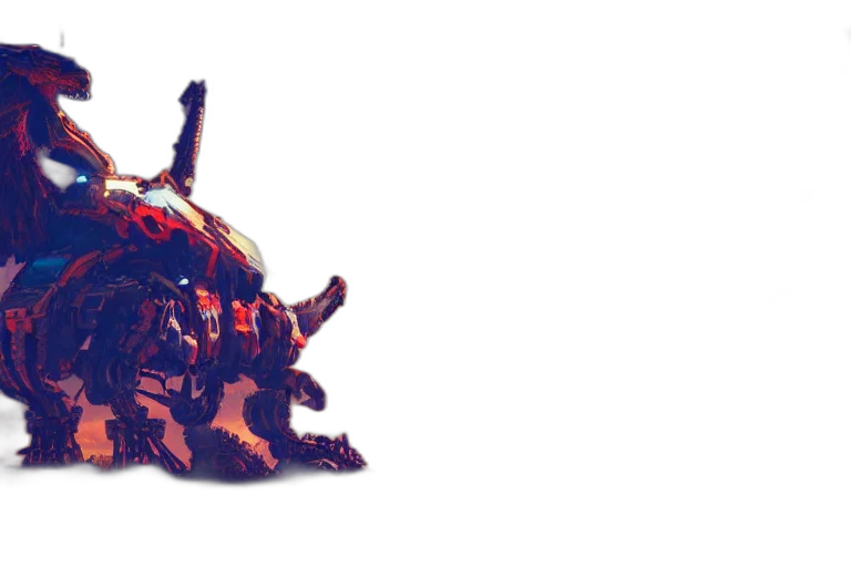 crown, animal, robot, creature, pixel art, concept art, 3d render, fantasy art transparent PNG cut-out