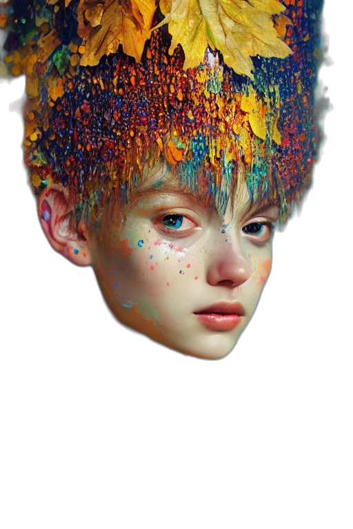 face, mask, crown, hair transparent PNG cut-out