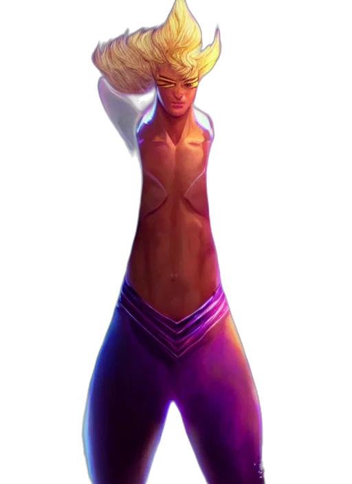 staff, dress, hair, concept art transparent PNG cut-out