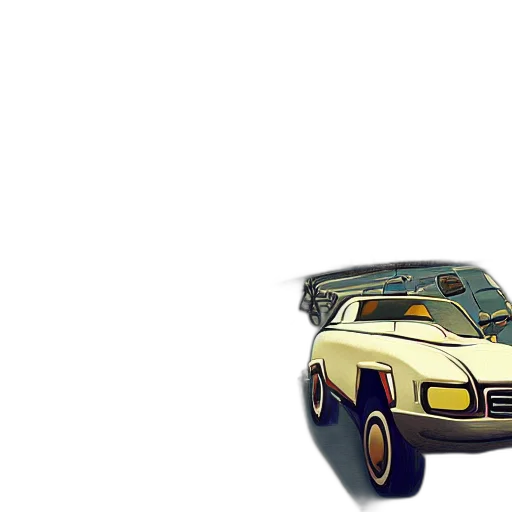 car, concept art, 3d render, pixel art, photorealistic, golden, earth tones, grand transparent PNG cut-out