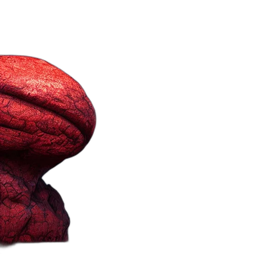 mask, hat, jacket, creature, 3d render, concept art, photorealistic, red transparent PNG cut-out