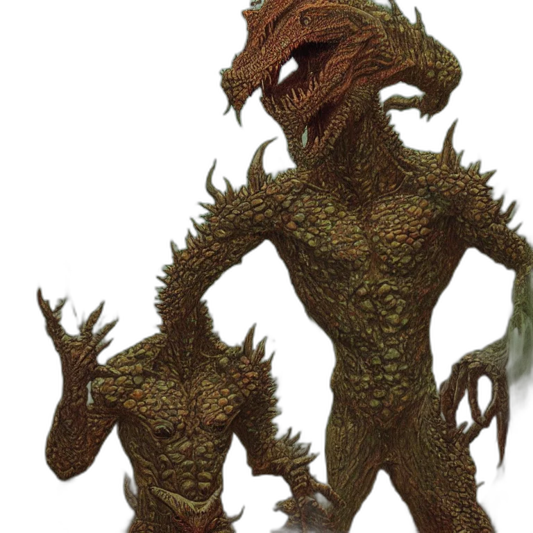 creature, dragon, staff, animal transparent PNG cut-out