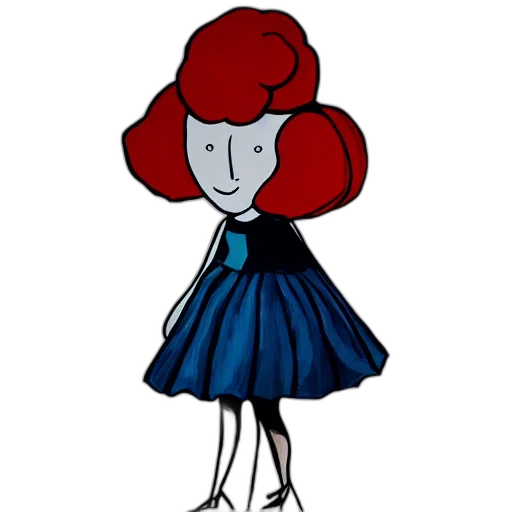 dress, flower, staff, crown transparent PNG cut-out