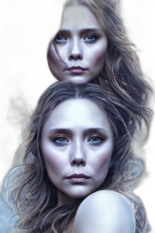 face, photorealistic, oil painting, fantasy art, concept art, blue, dark, muscled transparent PNG cut-out