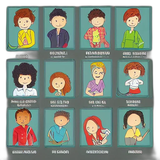 cartoon, colorful, character, sheet transparent PNG cut-out