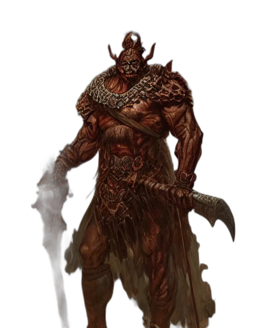 creature, staff, concept art, fantasy art transparent PNG cut-out