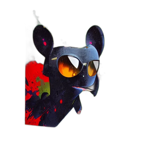 mask, animal, creature, staff, concept art, pixel art, 3d render, cartoon transparent PNG cut-out